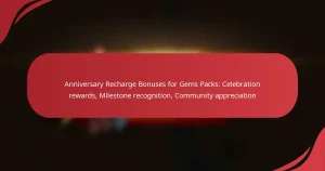 Anniversary Recharge Bonuses for Gems Packs: Celebration rewards, Milestone recognition, Community appreciation