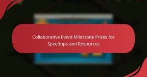 Collaborative Event Milestone Prizes for Speedups and Resources