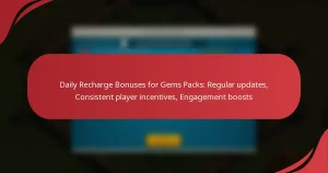 Daily Recharge Bonuses for Gems Packs: Regular updates, Consistent player incentives, Engagement boosts