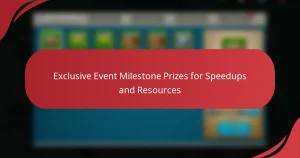 Exclusive Event Milestone Prizes for Speedups and Resources