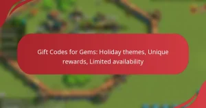 Gift Codes for Gems: Holiday themes, Unique rewards, Limited availability