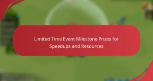 Limited Time Event Milestone Prizes for Speedups and Resources