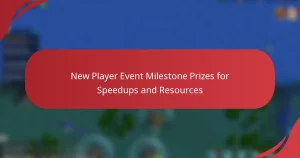 New Player Event Milestone Prizes for Speedups and Resources