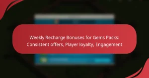 Weekly Recharge Bonuses for Gems Packs: Consistent offers, Player loyalty, Engagement