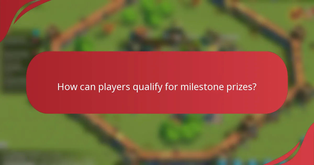 How can players qualify for milestone prizes?