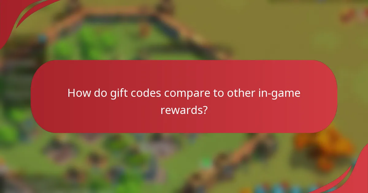 How do gift codes compare to other in-game rewards?