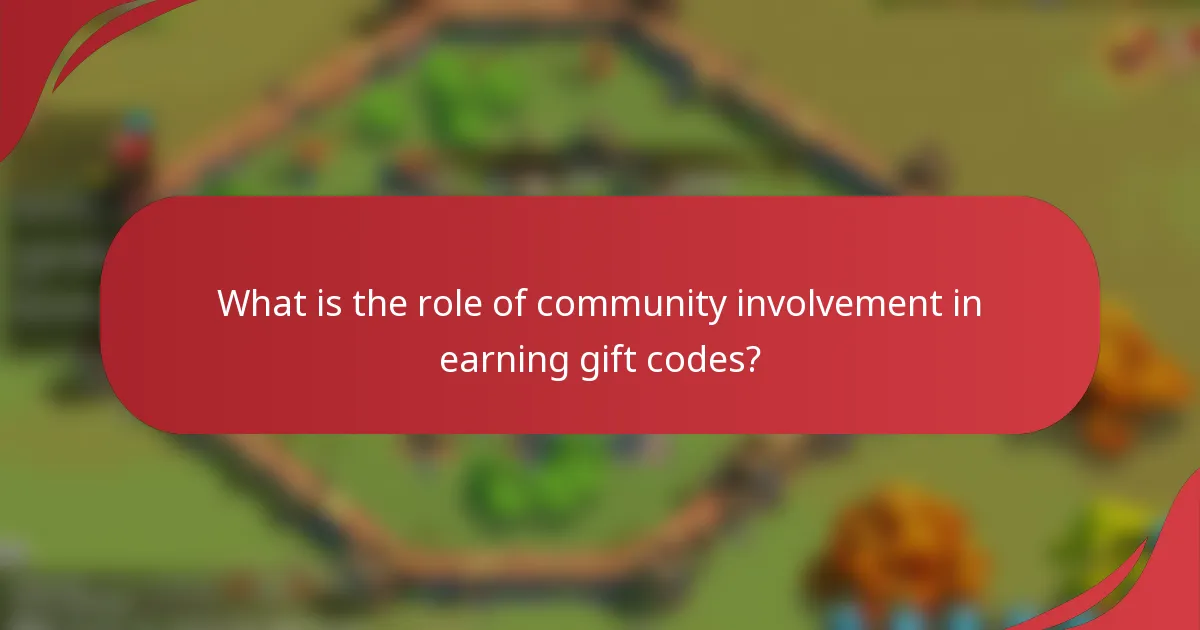 What is the role of community involvement in earning gift codes?