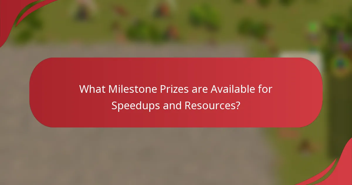 What Milestone Prizes are Available for Speedups and Resources?