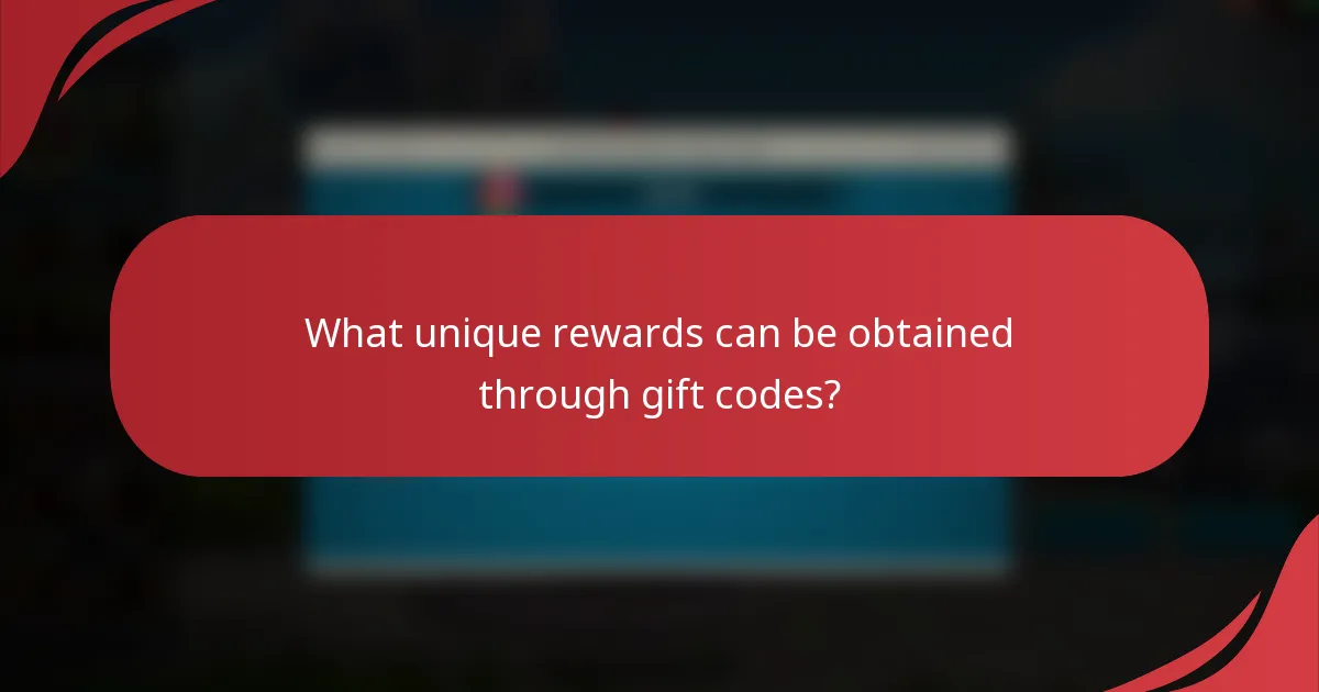 What unique rewards can be obtained through gift codes?
