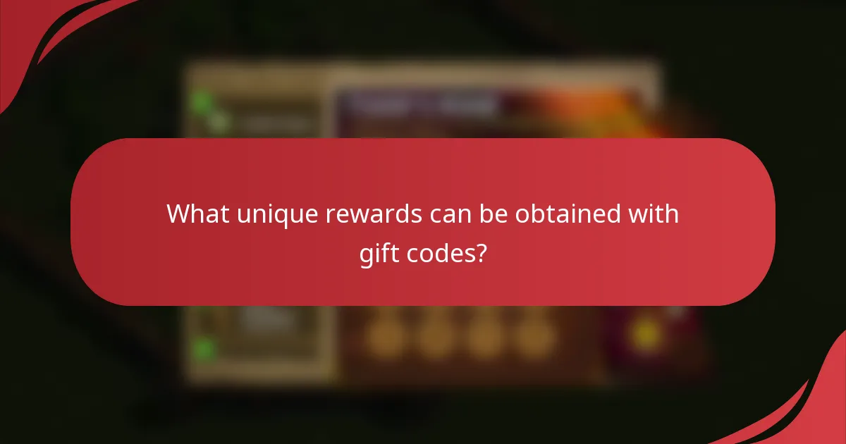 What unique rewards can be obtained with gift codes?